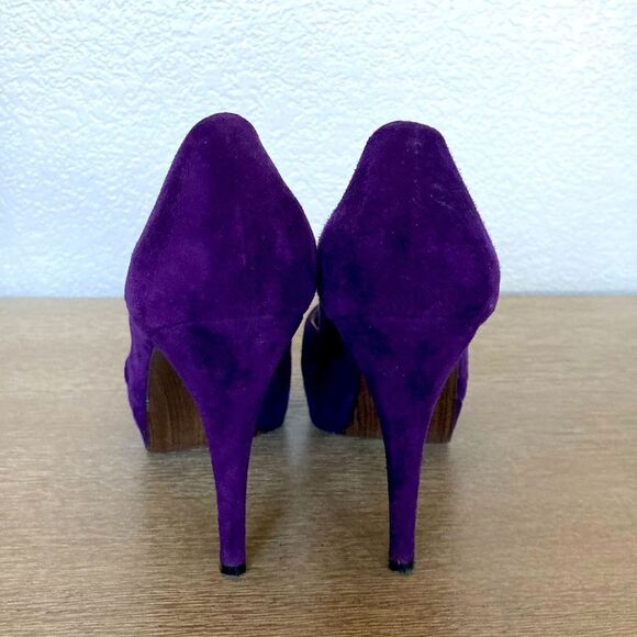 Stuart Weitzman Purple Suede Heels 8.5 - Picture 5 of 10